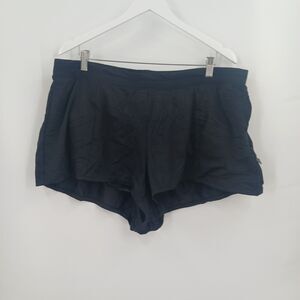 womans avia plus size 1X 16W-18W black swim shorts bikini bottom swimwear